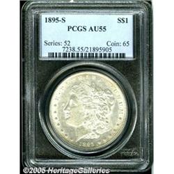 1895-S $1 AU55 PCGS. Circulated specimens of the 
