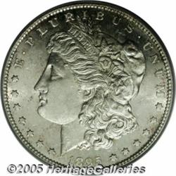 1895-S $1 MS63 Prooflike PCGS. Sharply struck wit