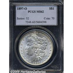 1897-O $1 MS62 PCGS. Hints of light gold-tan colo