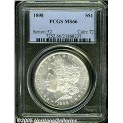 1898 $1 MS66 PCGS. Sharply struck and essentially