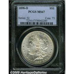 1898-O $1 MS67 PCGS. Sharply struck, save for the