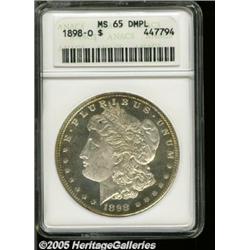 1898-O $1 MS65 Deep Mirror Prooflike ANACS. Whisp