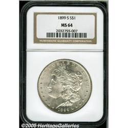 1899-S $1 MS64 NGC. Sharply struck and brilliant 