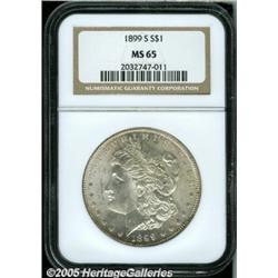 1899-S $1 MS65 NGC. A couple of hints of tan pati