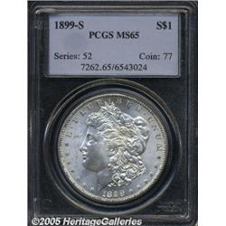 1899-S $1 MS65 PCGS. Well struck and brilliant, w