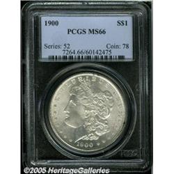 1900 $1 MS66 PCGS. Brilliant surfaces display str