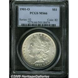1901-O $1 MS66 PCGS. Lustrous surfaces reveal wis