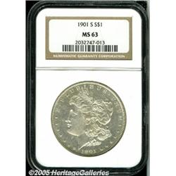 1901-S $1 MS63 NGC. While unacknowledged by NGC, 