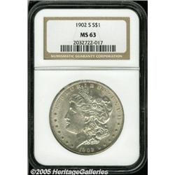1902-S $1 MS63 NGC. Adequately struck, though the