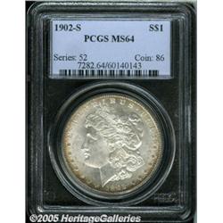 1902-S $1 MS64 PCGS. The attractive mint frost is
