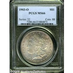 1903-O $1 MS66 PCGS. Whispers of lilac and golden