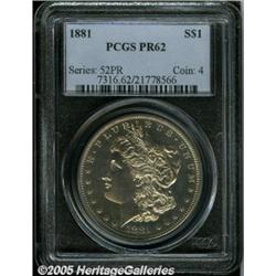 1881 $1 PR62 PCGS. This exquisitely struck, near-