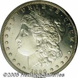 1896 $1 PR66 Cameo NGC. This is a lovely Cameo Pr