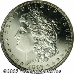 1897 $1 PR67 Cameo NGC. This Superb Cameo Proof h