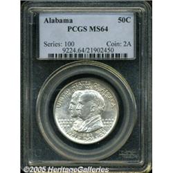 1921 50C Alabama MS64 PCGS. Brilliant surfaces di
