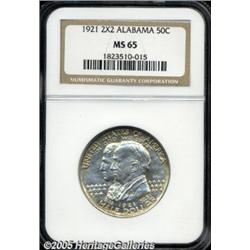 1921 50C Alabama 2x2 MS65 NGC. A key date in the 