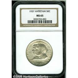1937 50C Antietam MS65 NGC. Lustrous silver-gray 