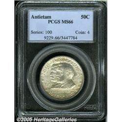 1937 50C Antietam MS66 PCGS. The mostly untoned s