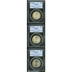 1936 ET Columbia PDS Set MS66 PCGS. The set inclu