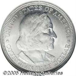 1892 50C Columbian MS66 Prooflike NGC. The brilli