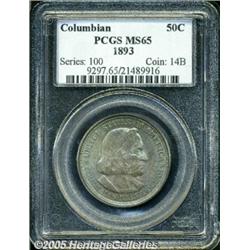 1893 50C Columbian MS65 PCGS. This second year of