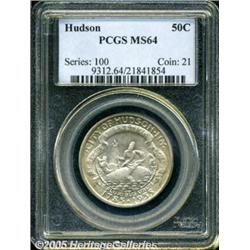 1935 50C Hudson MS64 PCGS. Lustrous surfaces are 