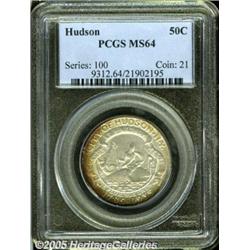 1935 50C Hudson MS64 PCGS. Exceptionally clean fo