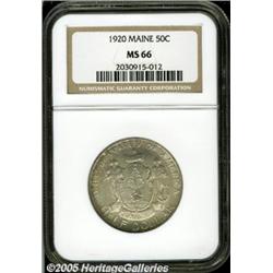 1920 50C Maine MS66 NGC. Original gray toning wit