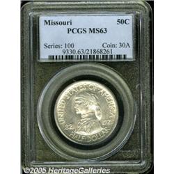 1921 50C Missouri MS63 PCGS. Somewhat softly stru