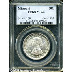 1921 50C Missouri MS64 PCGS. Lustrous silver-gray