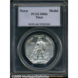 1925 Medal Norse Thick Planchet MS66 PCGS. This s
