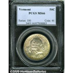 1927 50C Vermont MS66 PCGS. Typically fully struc