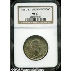 1946-D 50C Booker T. Washington MS67 NGC. The sup