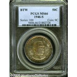 1946-S 50C Booker T. Washington MS66 PCGS. Lustro