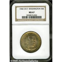 1946-S 50C Booker T. Washington MS67 NGC. Gorgeou