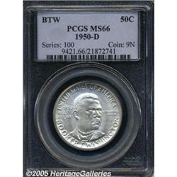 1950-D 50C Booker T. Washington MS66 PCGS. Frosty