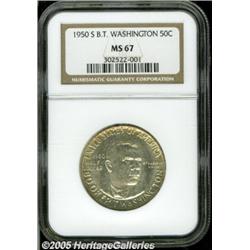 1950-S 50C Booker T. Washington MS67 NGC. Fabulou