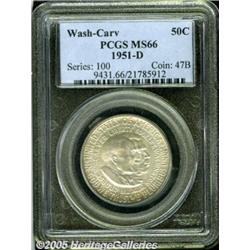1951-D 50C Washington-Carver MS66 PCGS. Typically