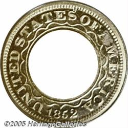 1852 PG$1 Gold Dollar, Judd-145 Thin, Pollock-173