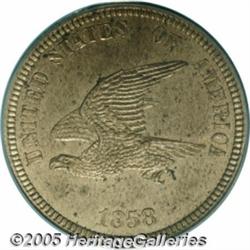 1858 P1C Flying Eagle Cent, Judd-202, Pollock-245