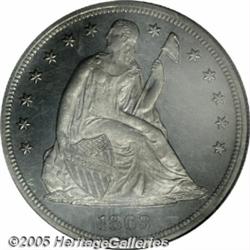 1863 $1 Dollar, Judd-347, Pollock-419, R.7, PR64 