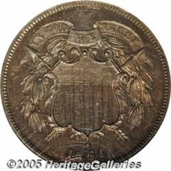 1864 2C Two Cents, Judd-371, Pollock-440, Low R.6