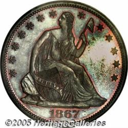 1867 50C Half Dollar, Judd-591, Pollock-655, High