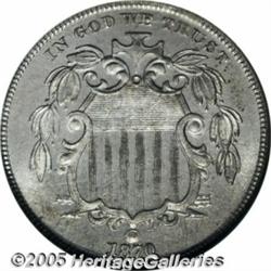 1870 5C Five Cents, Judd-807, Pollock-895, Low R.