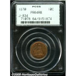 1870 10C Ten Cents, Judd-834, Pollock-924, High R