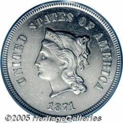 1871 5C Five Cents, Judd-1050, Pollock-1184, Low 