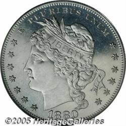 1880 $1 Goloid Metric Dollar, Judd-1653, Pollock-