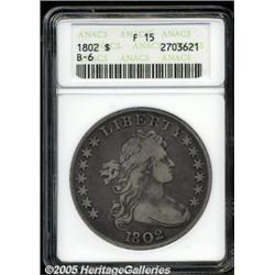 1802 $1 Narrow Date Fine 15 ANACS. B-6, BB-241, R