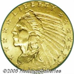 1908 $2 1/2 MS64 PCGS. First year of the Indian H