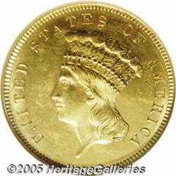 1855 $3 MS64 NGC. Those who have been around rare